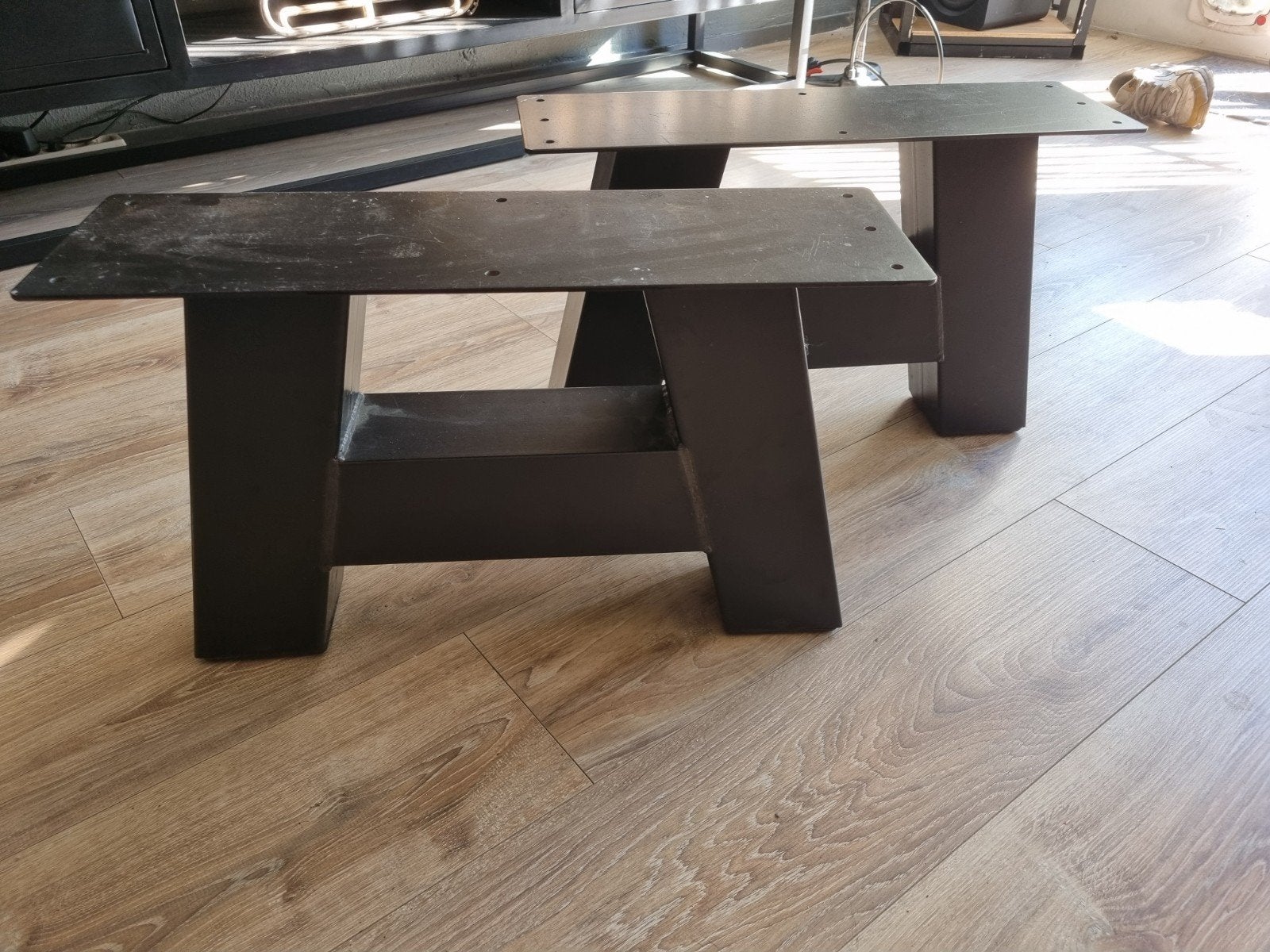 Stalen tafelpoten, Huis en Inrichting, Tafelonderdelen, Ophalen, Tafelpoot, Minder dan 50 cm, Minder dan 50 cm