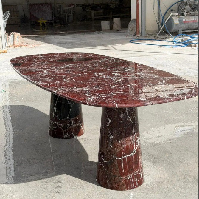 Rosso Levanto / Cherry Red / Kersenrood marmer tafel, Ophalen, Nieuw, Rechthoekig, 50 tot 100 cm