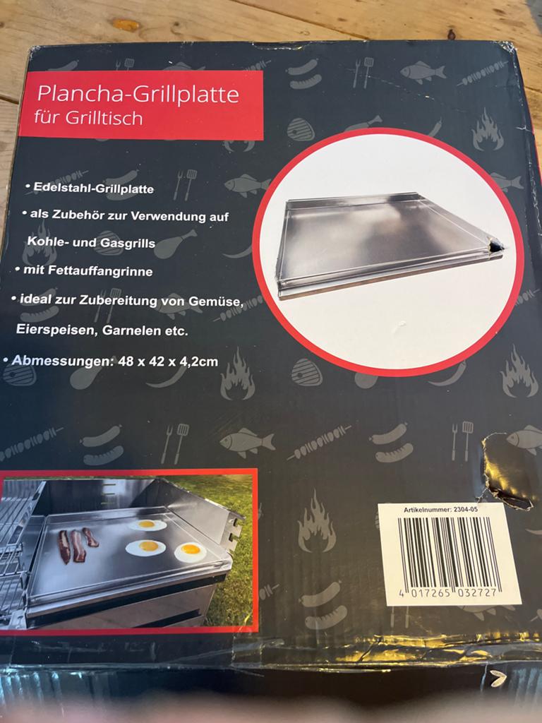 Roestvrijstalen Plancha Grillplaat voor BBQ, Ophalen of Verzenden, Nieuw