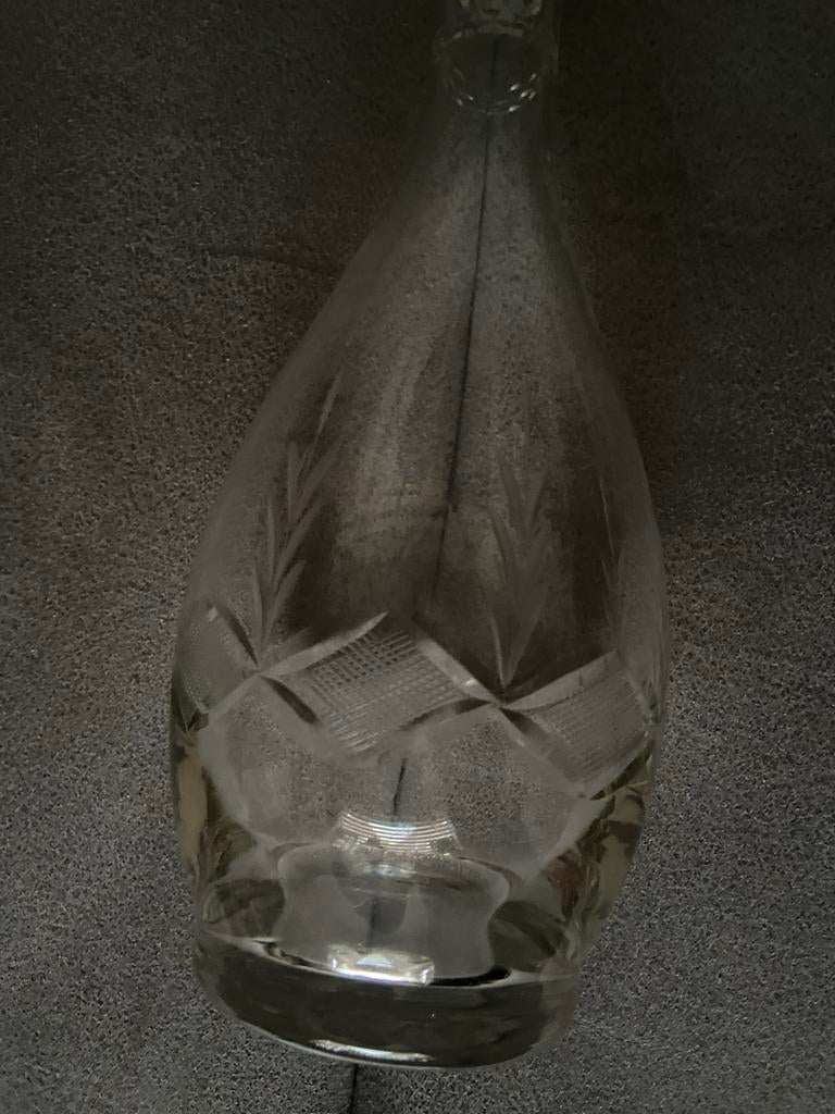 Kristallen karaf met 6 wijnglazen, Antiek en Kunst, Antiek | Glas en Kristal, Ophalen of Verzenden