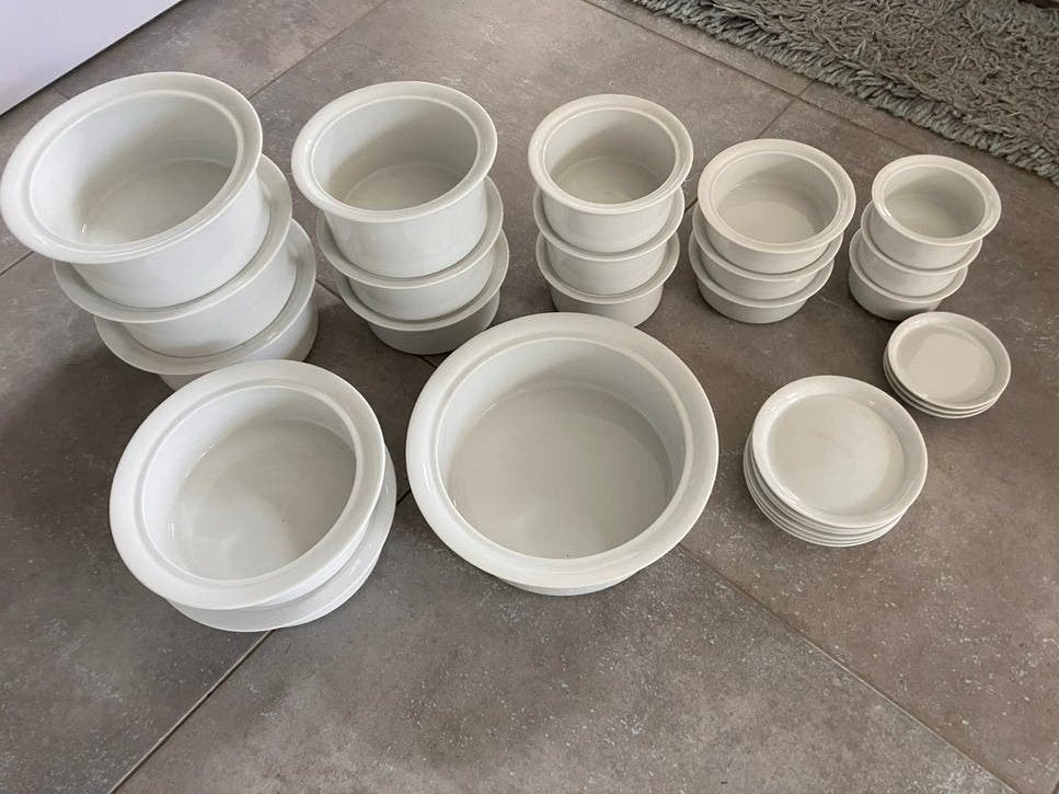MOSA FANTASY WHITE servies, Huis en Inrichting, Keuken | Servies, Zo goed als nieuw, Kop(pen) en/of Schotel(s), Overige stijlen
