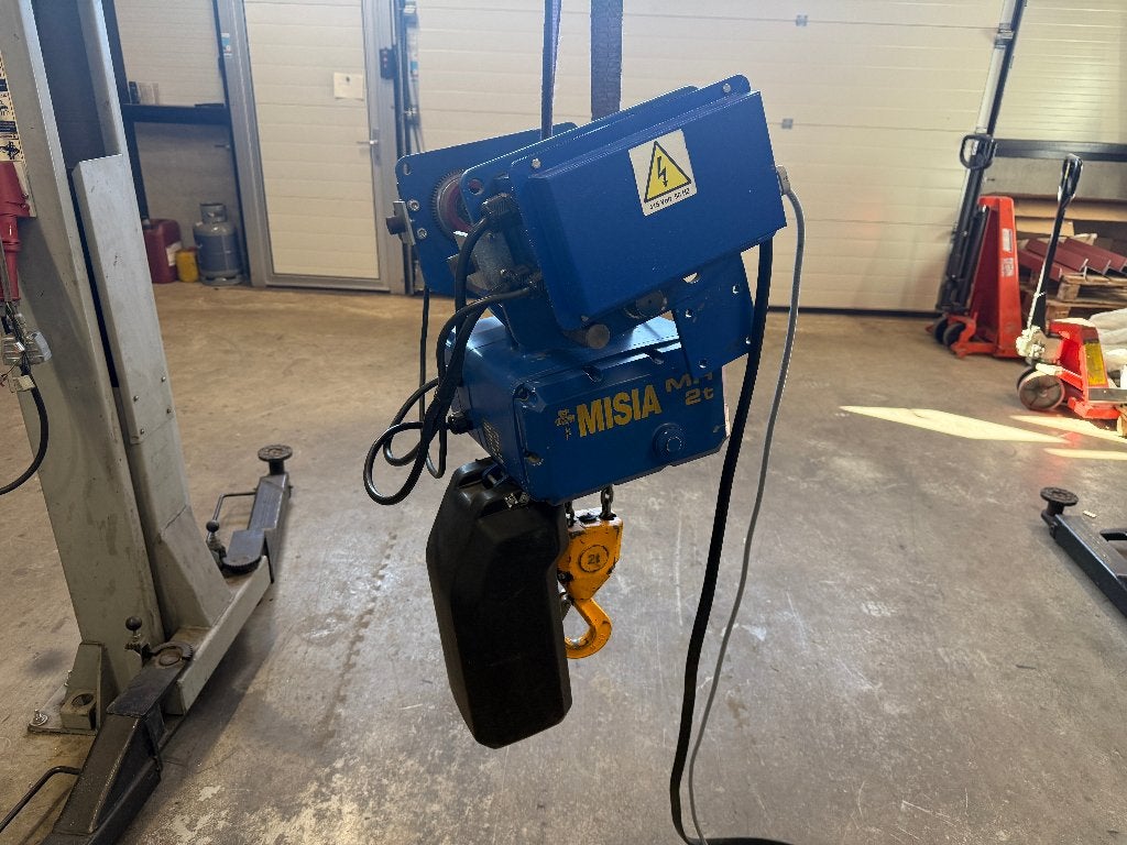 Misia elektrische kettingtakel 2000kg + elektrische loopkat, Doe-het-zelf en Verbouw, Lieren en Takels, Ophalen, Gebruikt, Elektrisch