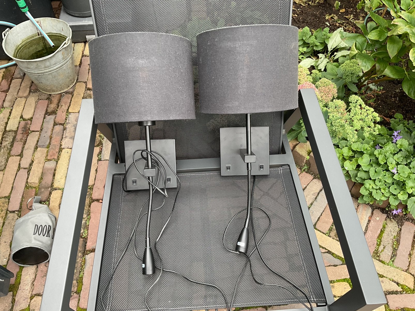 Rivièra Maison double light wall lamp zwart, Ophalen of Verzenden, Zo goed als nieuw