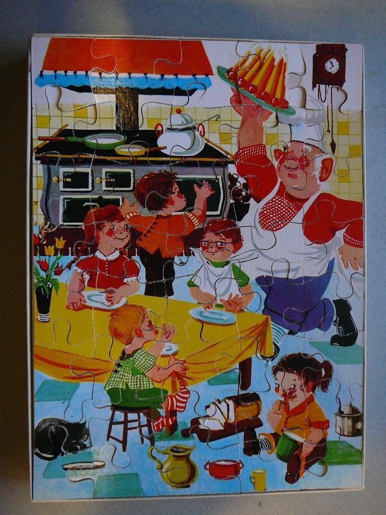 houten kinderpuzzle, 40 stukjes, Ophalen of Verzenden, 10 tot 50 stukjes