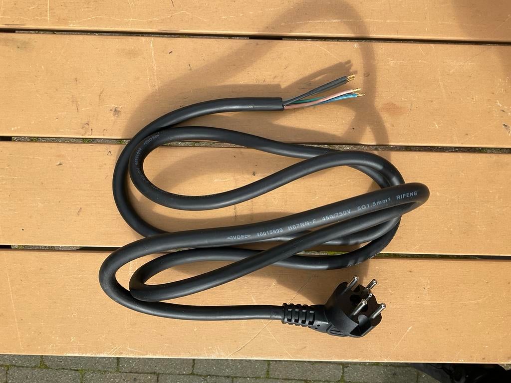 Perilex kabel met stekker, 5G1.5mm2, Ophalen of Verzenden, Gebruikt, Kabel of Snoer