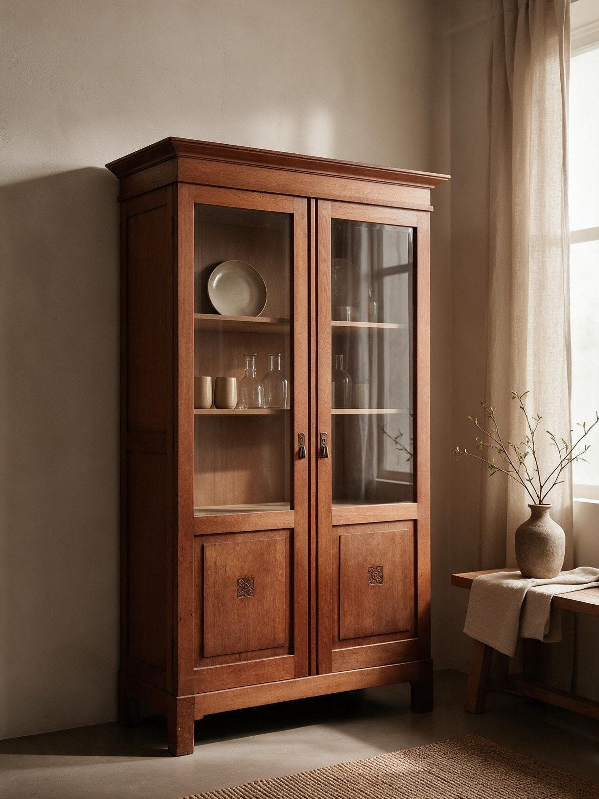 Antieke kast Art Deco Vitrinekast / Boekenkast - 1930, Ophalen