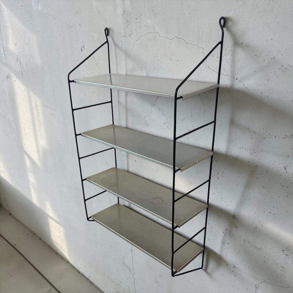 Vintage metalen wandrek / muurrek / etagere, Ophalen, Metaal, Cd's