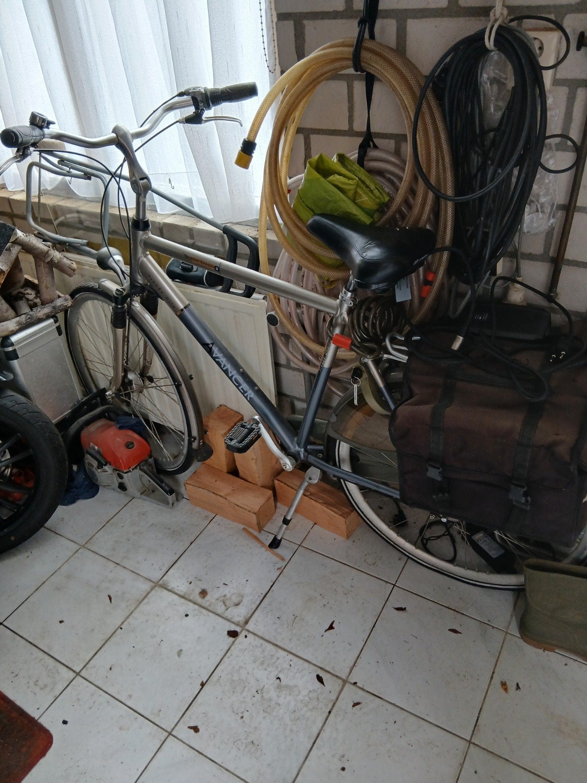 Herenfiets z.g.a.n. wegens overlijden - Grijs 100 euro, Ophalen, Zo goed als nieuw, Overige merken