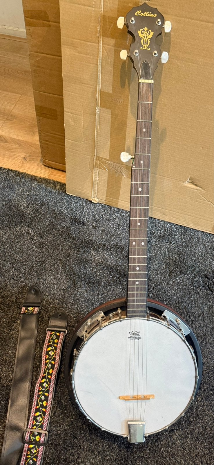 Collins 5-snarige banjo – Speelklaar – Mooie warme klank, Muziek en Instrumenten, Snaarinstrumenten | Banjo's, Ophalen of Verzenden
