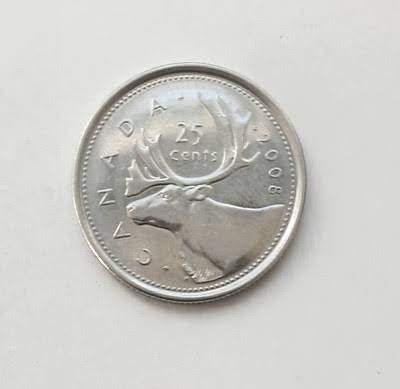 Canada - 25 cent 2008 - Circulated, Postzegels en Munten, Munten | Amerika, Verzenden, Noord-Amerika, Losse munt