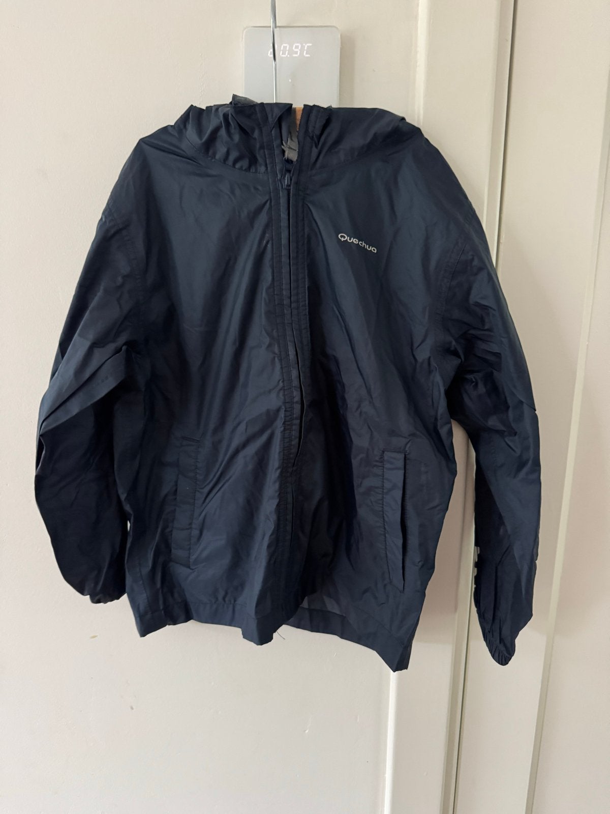 Quechua regenjas, donkerblauw, maat 116-122 voor 6 jaar, Ophalen of Verzenden, Gebruikt, Regenjas, Heren