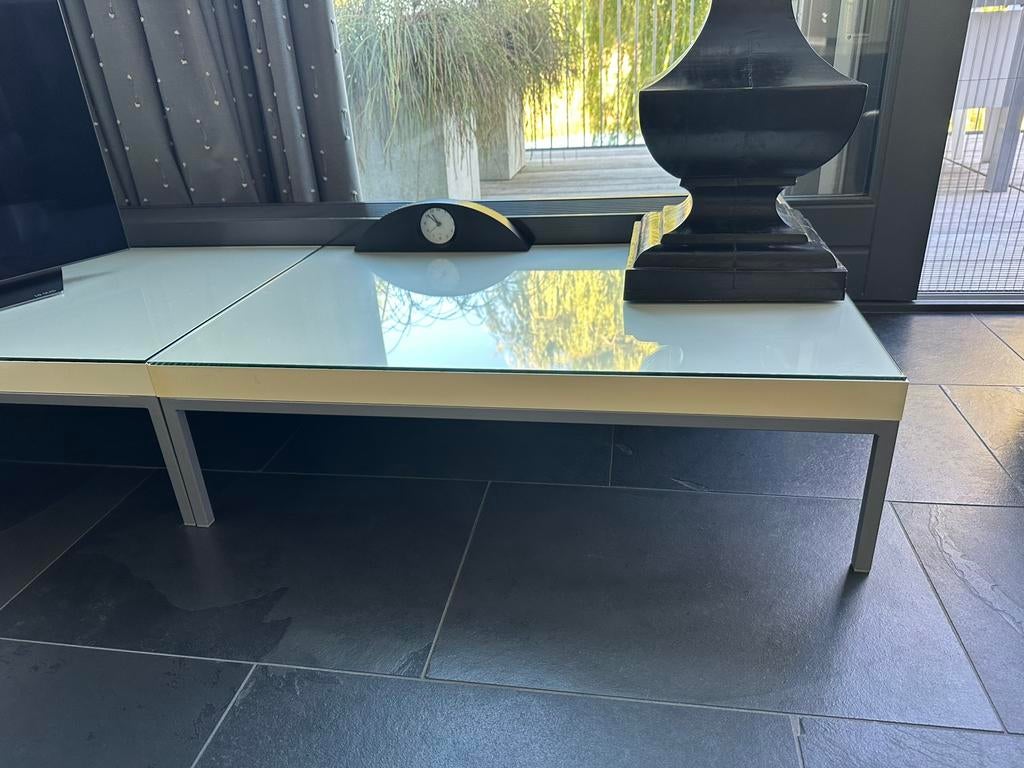 Tafels 4 x IKEA met glasplaat, Ophalen, Gebruikt, 50 tot 100 cm, 50 tot 100 cm