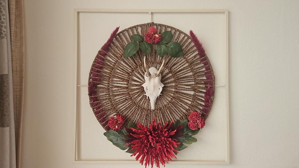 Wanddecoratie schedel, Huis en Inrichting, Ophalen, Metaal, Meerkleurig, Nieuw