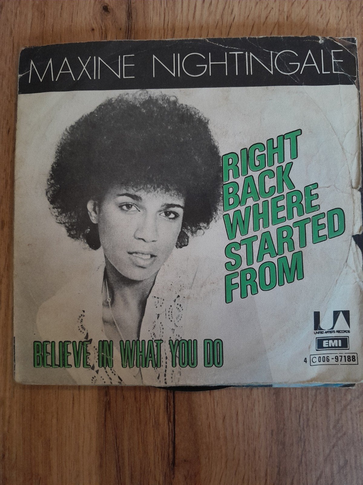 maxine nightingale 7 inch right back where started from, Ophalen of Verzenden, Zo goed als nieuw, Pop