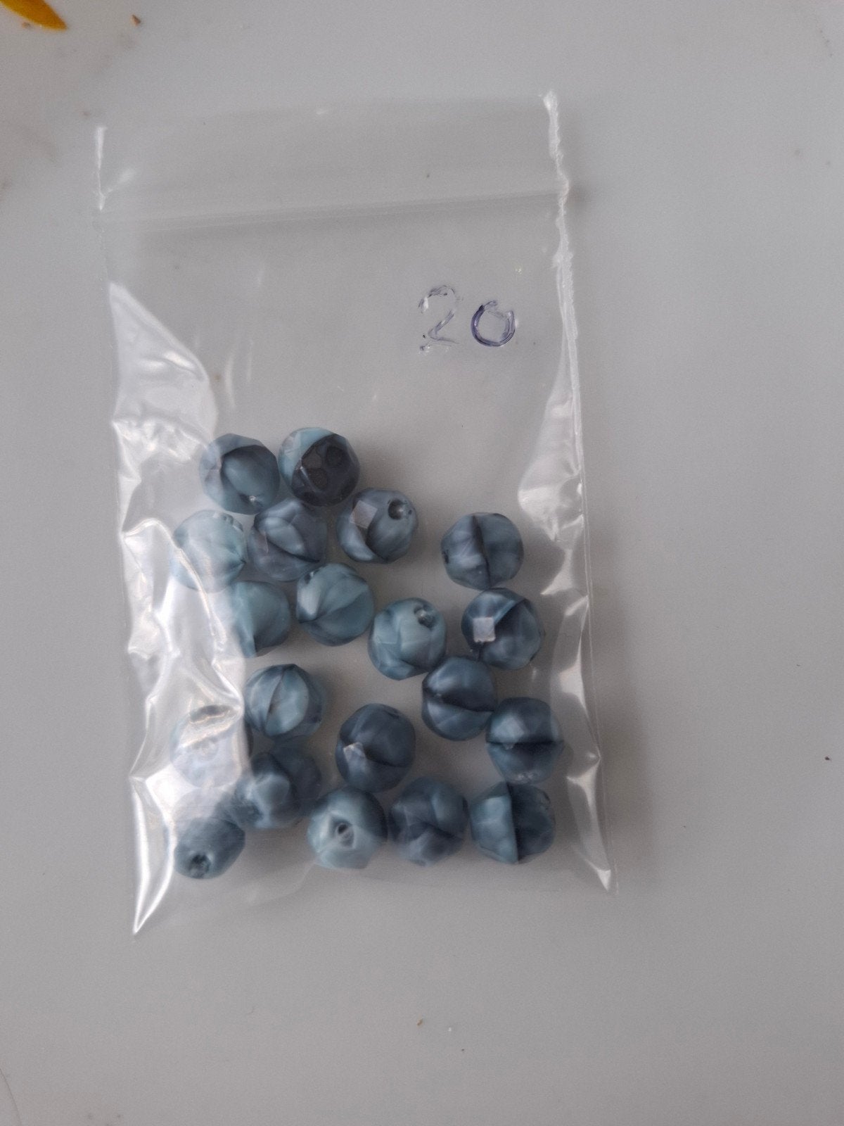 20 stuks 8 mm glaskralen grijs zwart wit kralen, Hobby en Vrije tijd, Kralen en Sieraden maken, Kraal, -, -, Nieuw