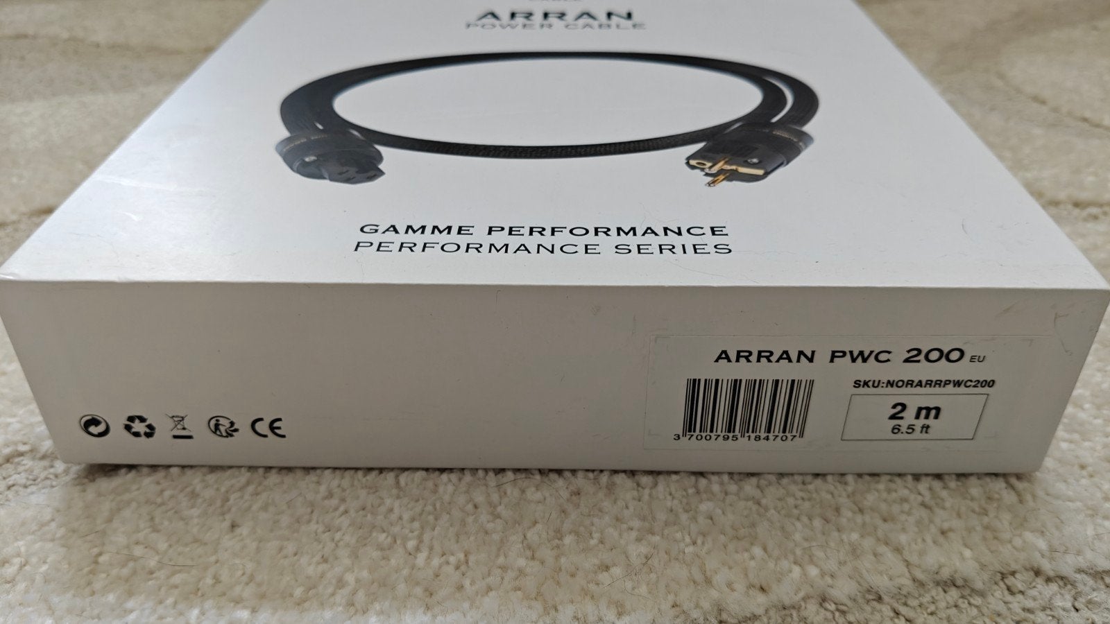 Norstone Arran voedingskabel 2m power cable, Audio, Tv en Foto, Ophalen of Verzenden, Zo goed als nieuw, 2 tot 5 meter