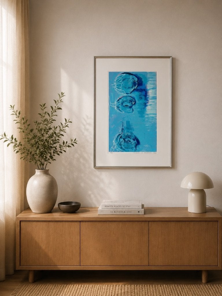 Daniëlle van Broekhoven – zeefdruk 59/80 gesigneerd – 2001, Ophalen, Achter glas, Overige technieken, Bloemen