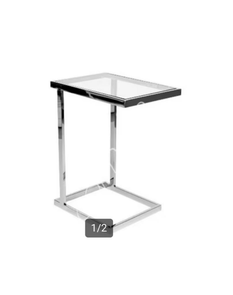 Zilveren Bijzettafel Diga Colmore, Huis en Inrichting, 45 tot 60 cm, Minder dan 55 cm, Metaal of Aluminium, Nieuw