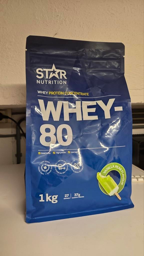 Whey proteine eiwit Vanille peer - Star Nutrition, Ophalen of Verzenden, Nieuw