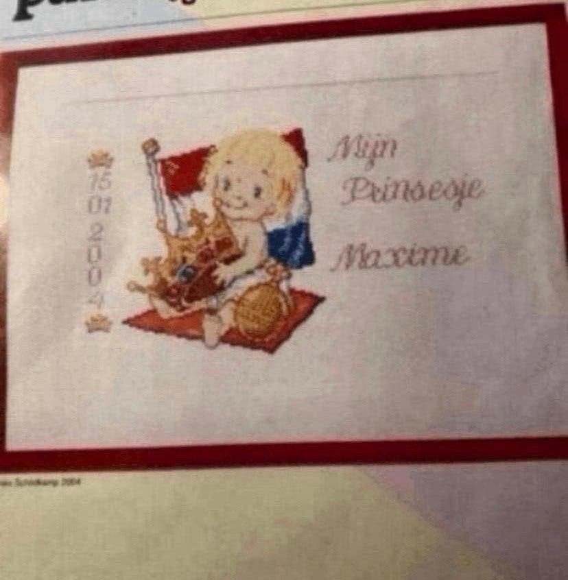 BORDUUPAKKETTEN 2 STUKS PRINSJE EN PRINSESJE, Ophalen of Verzenden, Nieuw, Handborduren, Borduurpakket