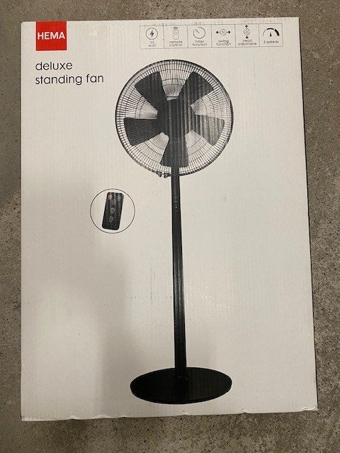 Staande ventilator met afstandsbediening, Witgoed en Apparatuur, Ventilatoren, Ophalen of Verzenden, Ventilator met afstandsbediening