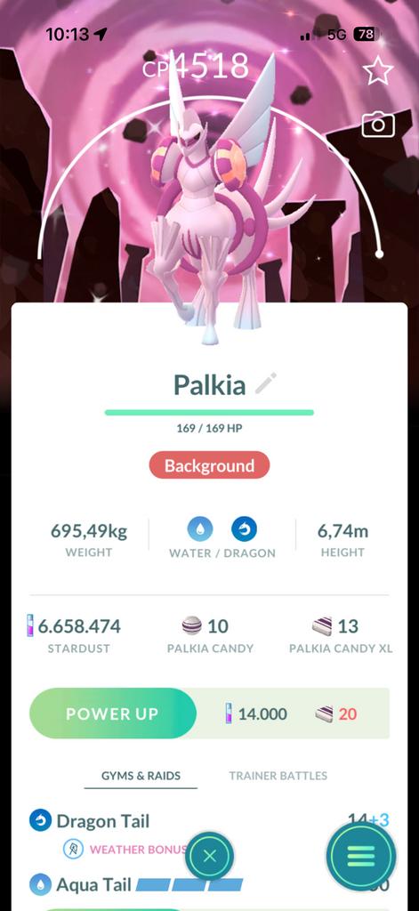 Shiny origin Palkia Road to Kalos Tour - Pokemon GO, Ophalen of Verzenden, Zo goed als nieuw
