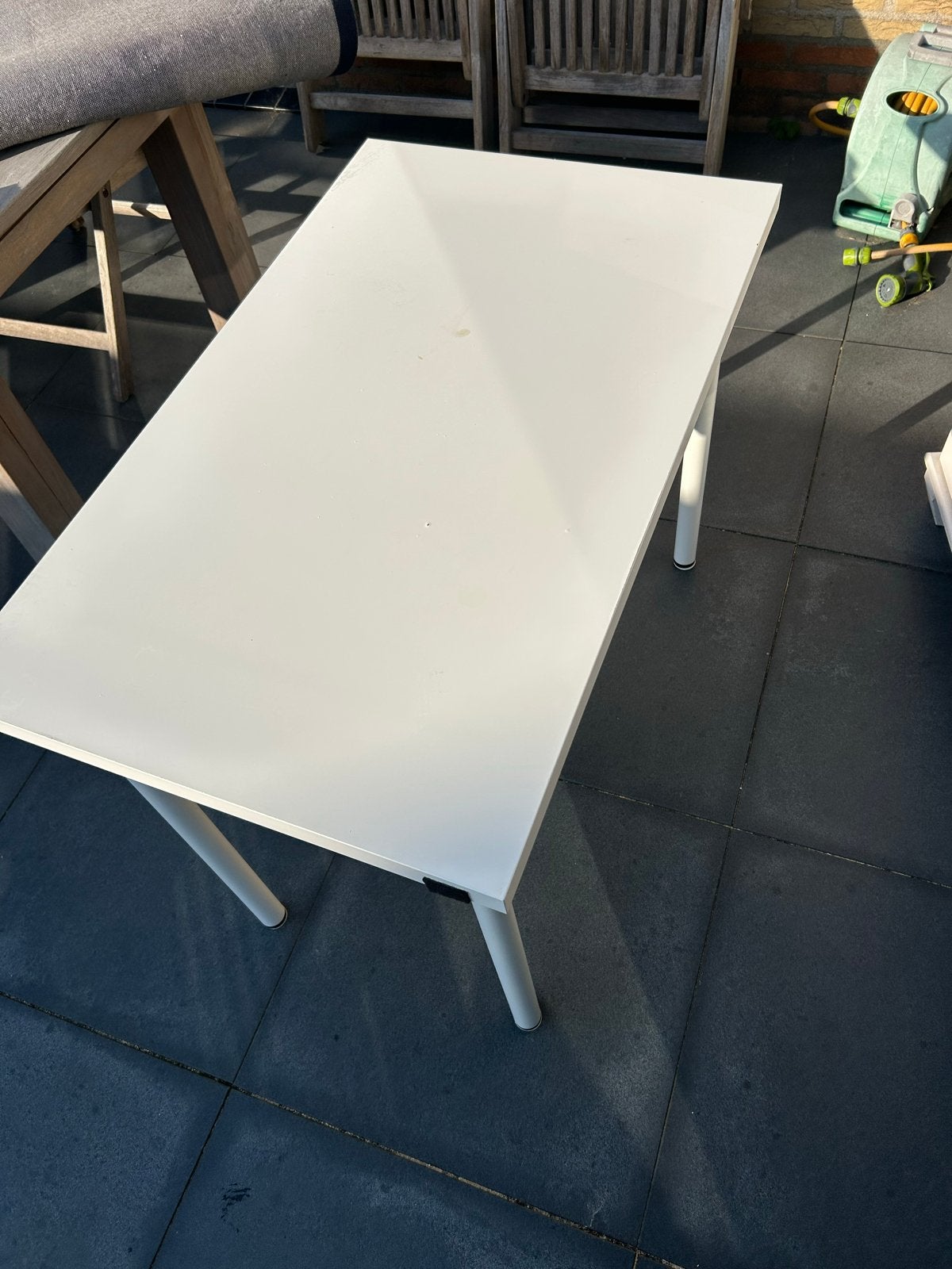 IKEA Linnmon tafelblad met Adils poten - Wit, Ophalen, Gebruikt, Tot twee personen, 50 tot 100 cm