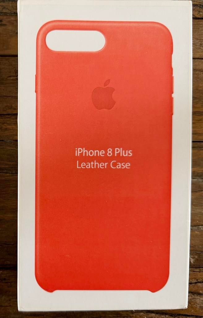 Apple iPhone 8 Plus leather cover, MagSafe, Oranje, Frontje of Cover, Ophalen of Verzenden