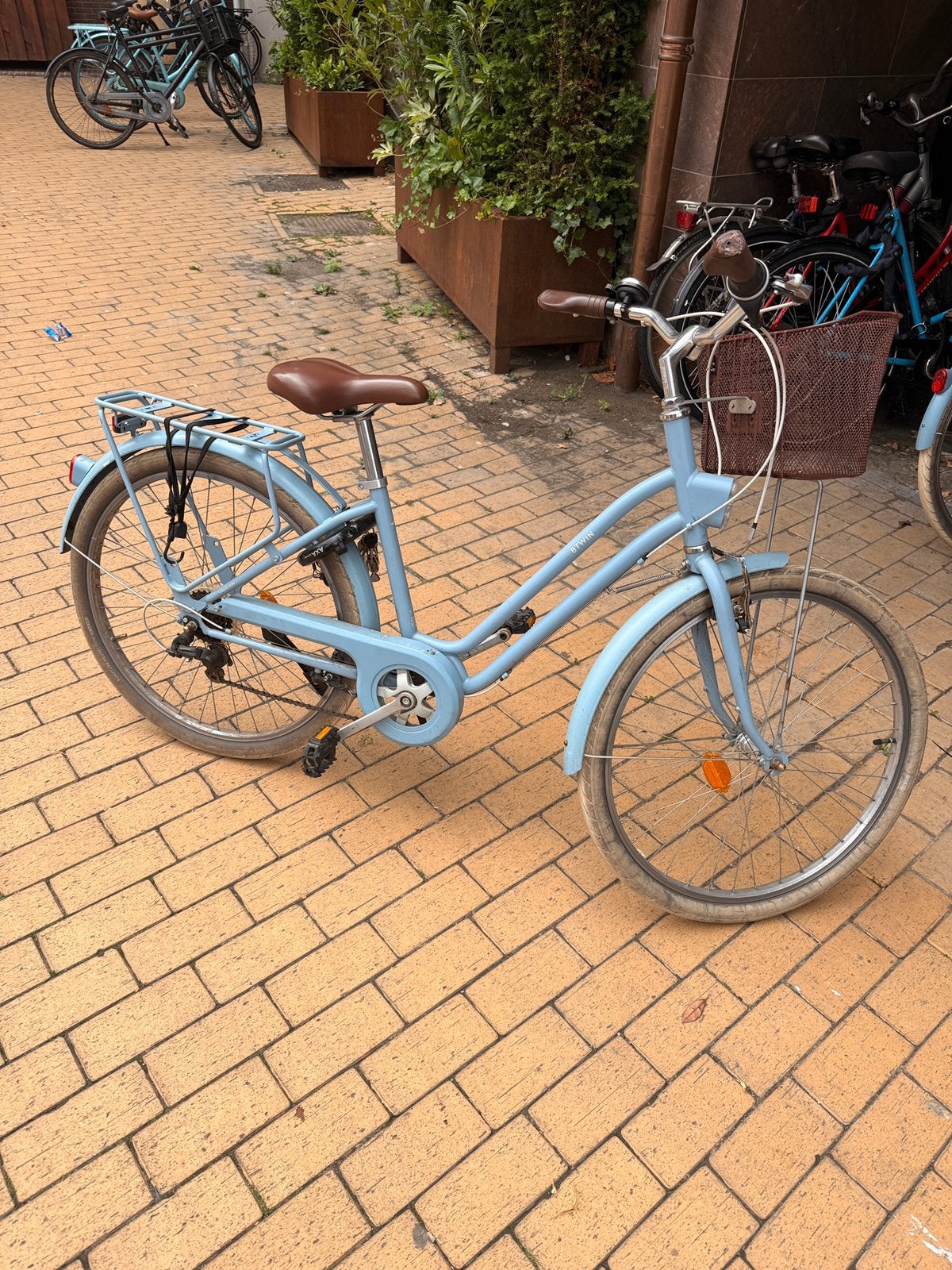 B’TWIN Elops Classic 520 damesfiets – lichtblauw, Fietsen en Brommers, Fietsen | Meisjes, Ophalen, Zo goed als nieuw, 26 inch of meer