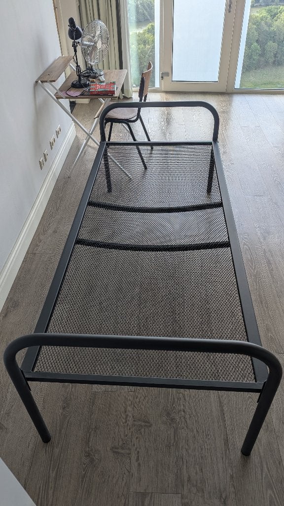 Divan bed, Ophalen, 90 cm, Eenpersoons, Zo goed als nieuw