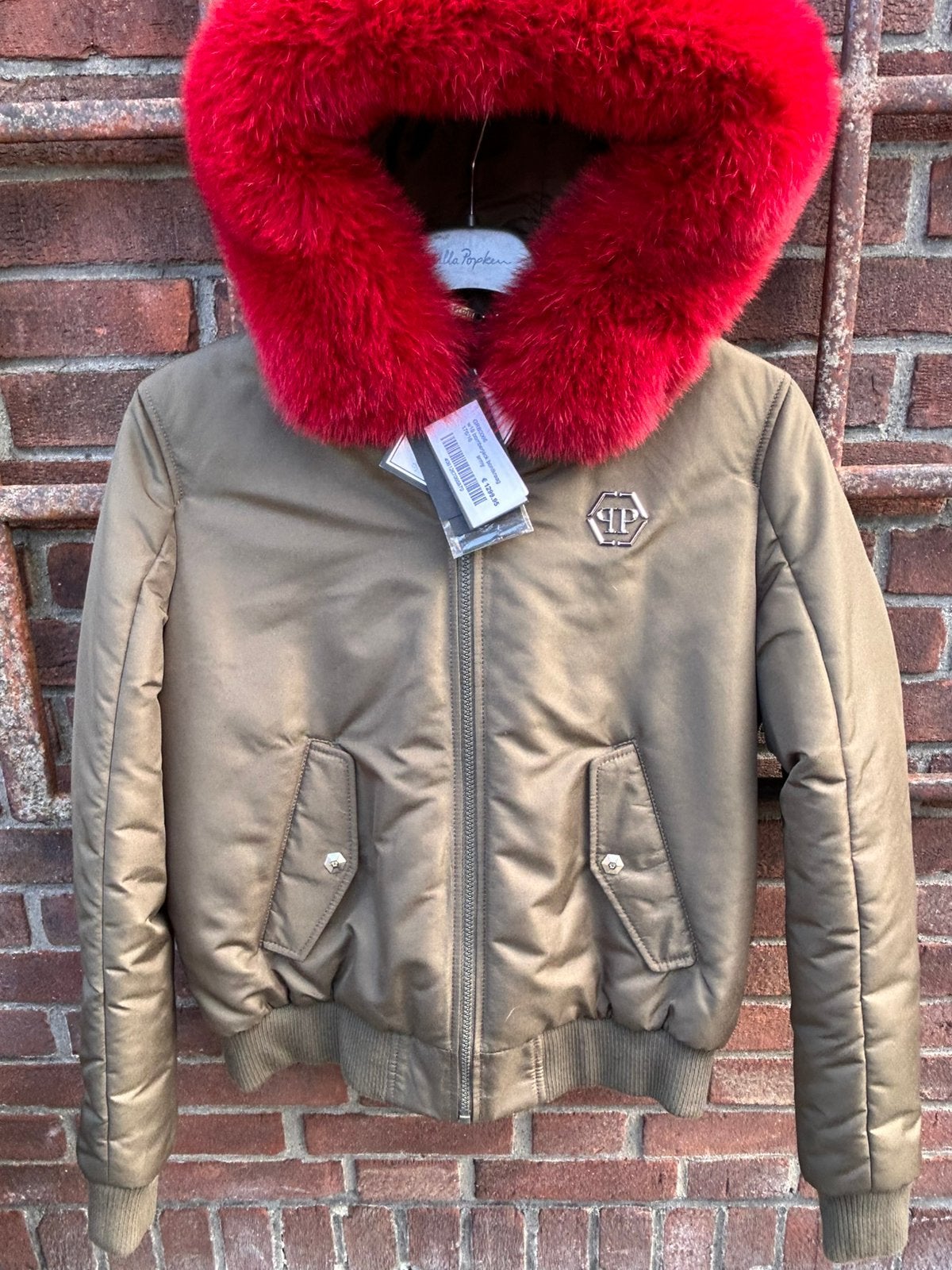 Phillip Plein bomberjack 176 of S, Ophalen of Verzenden, Zo goed als nieuw, Meisje, Jas