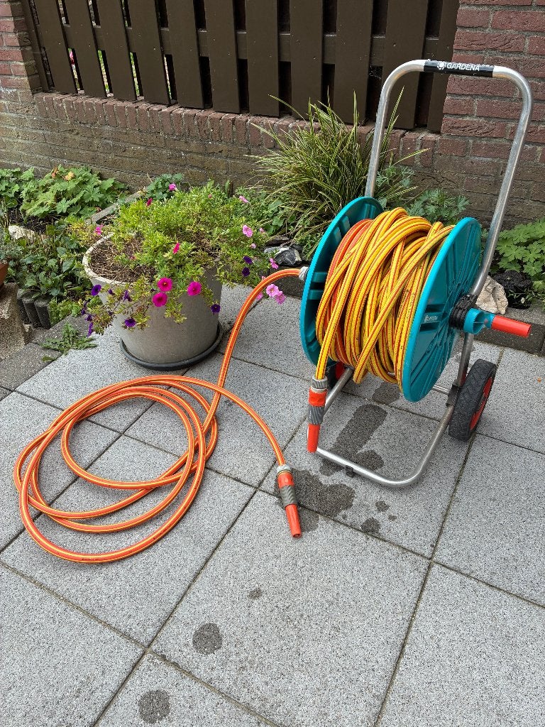 Gardena haspel, Ophalen, Gebruikt, Tuinslanghaspel