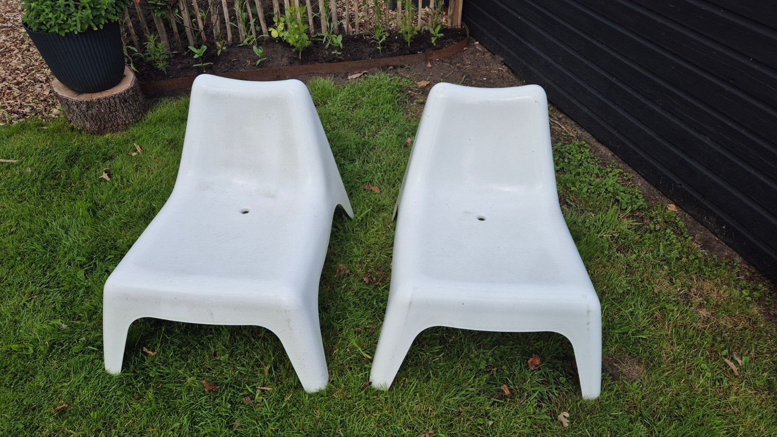 Loungeset Ikea stoelen - Prima staat, Ophalen, Kunststof, 2 zitplaatsen