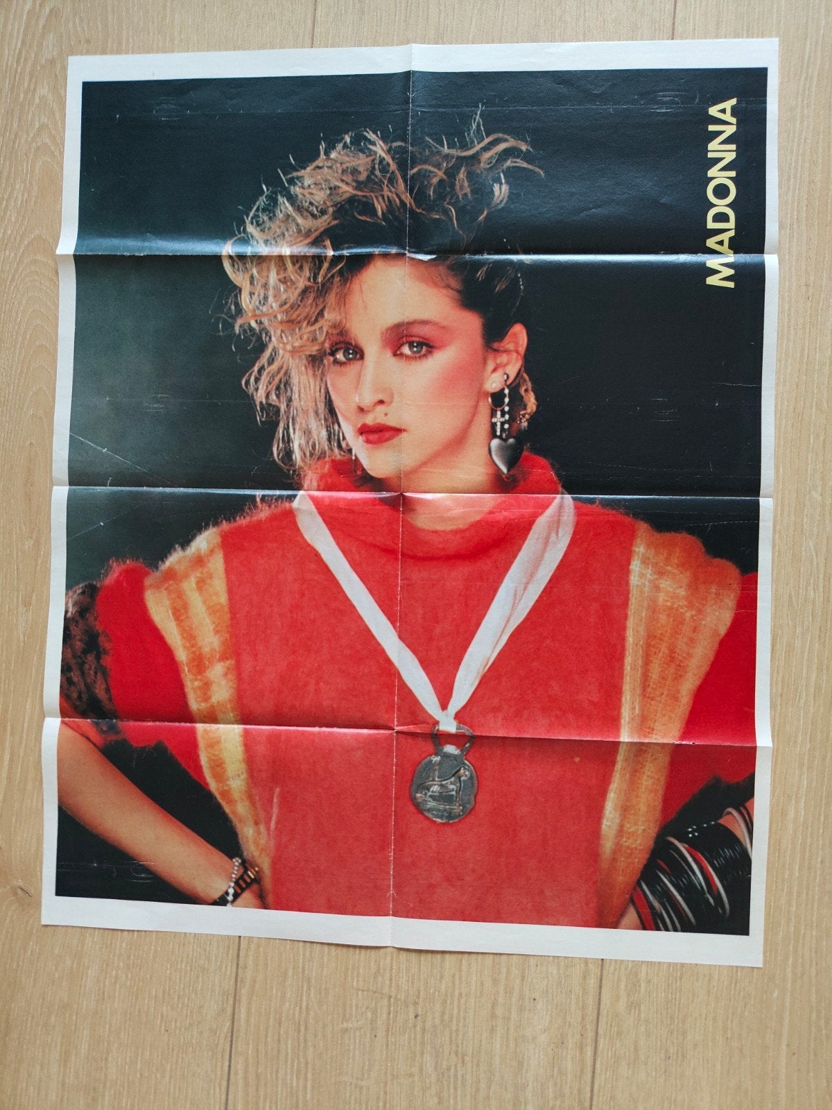 Grote Madonna poster uit de Hitkrant, Verzamelen, Rechthoekig Staand, Deurposter of groter, Ophalen of Verzenden, Zo goed als nieuw