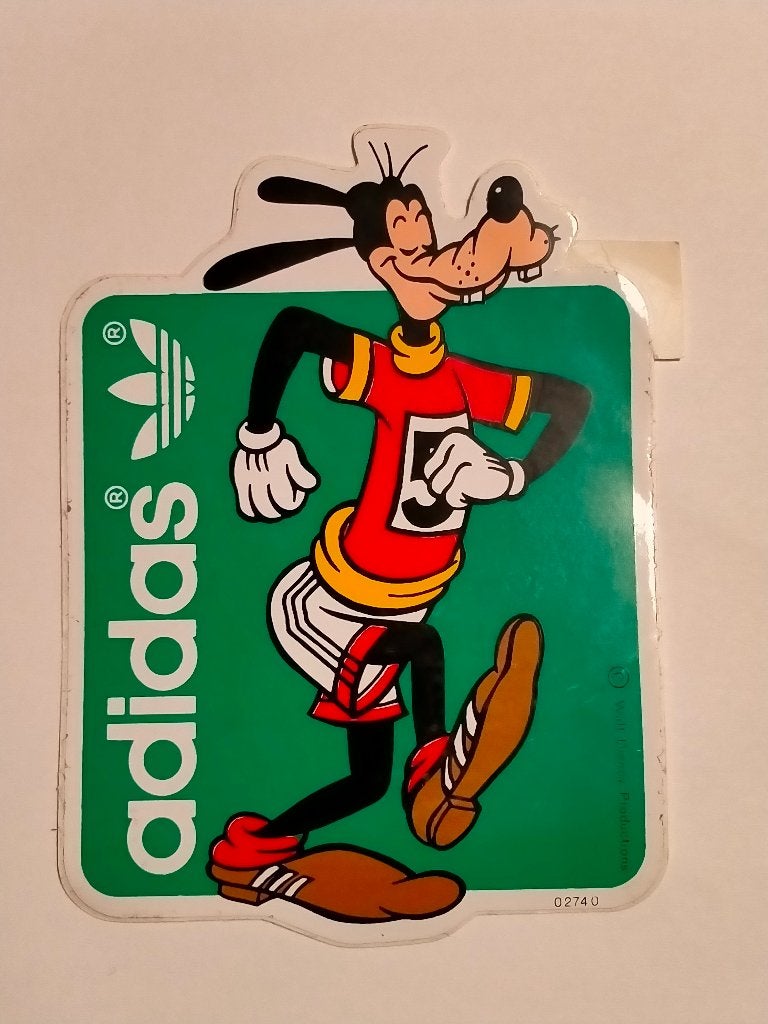 Goofy Disney hardloper loper Adidas reclame sticker, Verzenden, Gebruikt, Overige typen