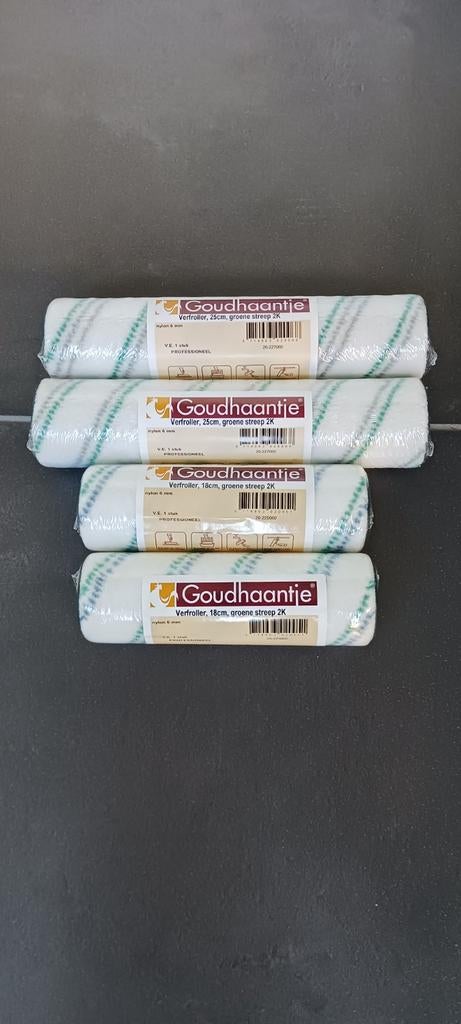 Goudhaantje Verfrollers 2K groene streep, Ophalen of Verzenden, Nieuw, Verfroller