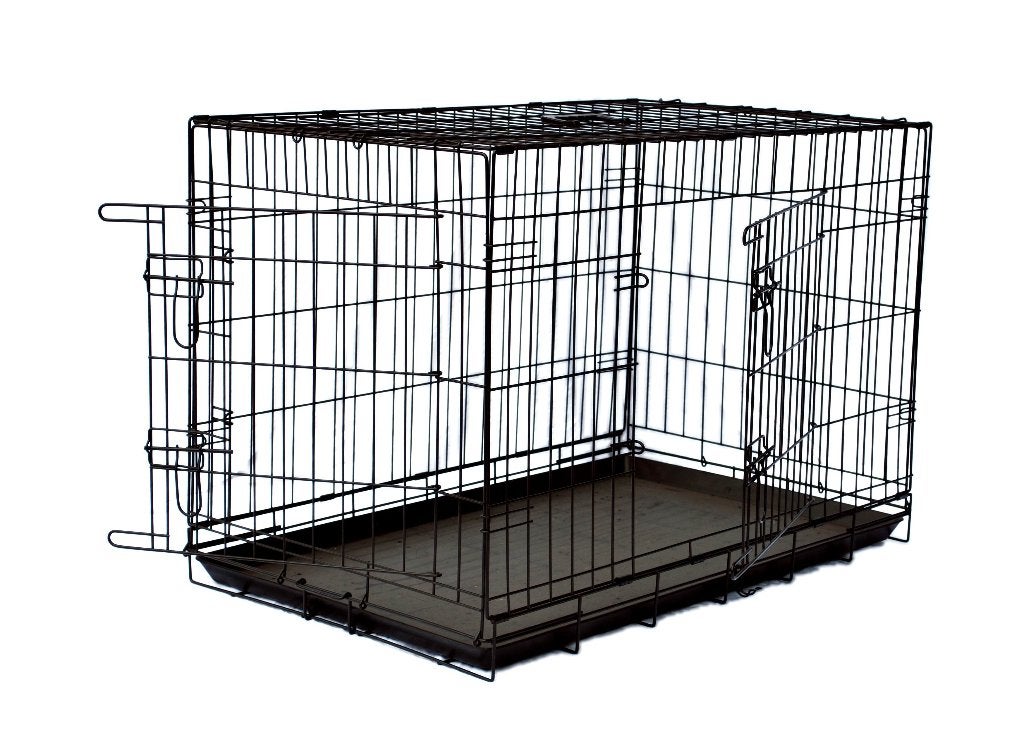 TE KOOP AANGEBODEN EEN ZWARTE MAAT S HONDENBENCH, Ophalen, Zo goed als nieuw