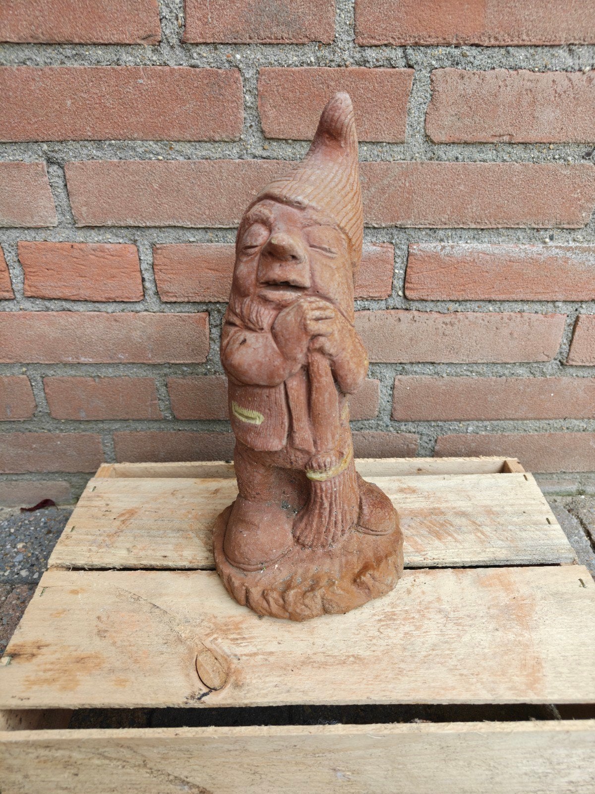 Terracotta tuinkabouter, Ophalen, Gebruikt, Steen
