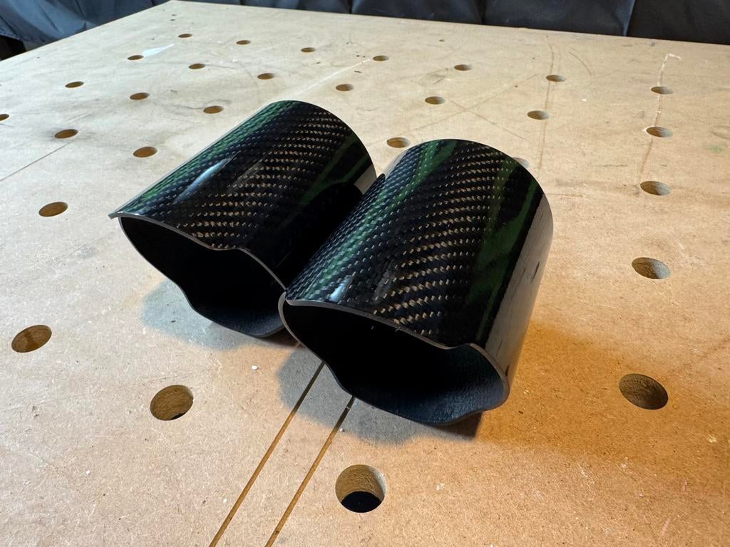 Carbon uitlaat sierstukken, Ophalen, Nieuw