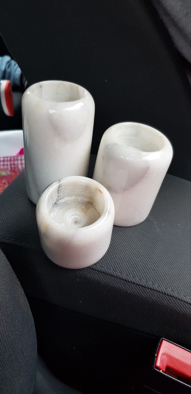 Set van 3 marmeren waxinelicht houder, Huis en Inrichting, Woonaccessoires | Kandelaars en Kaarsen, Ophalen of Verzenden, Overige materialen