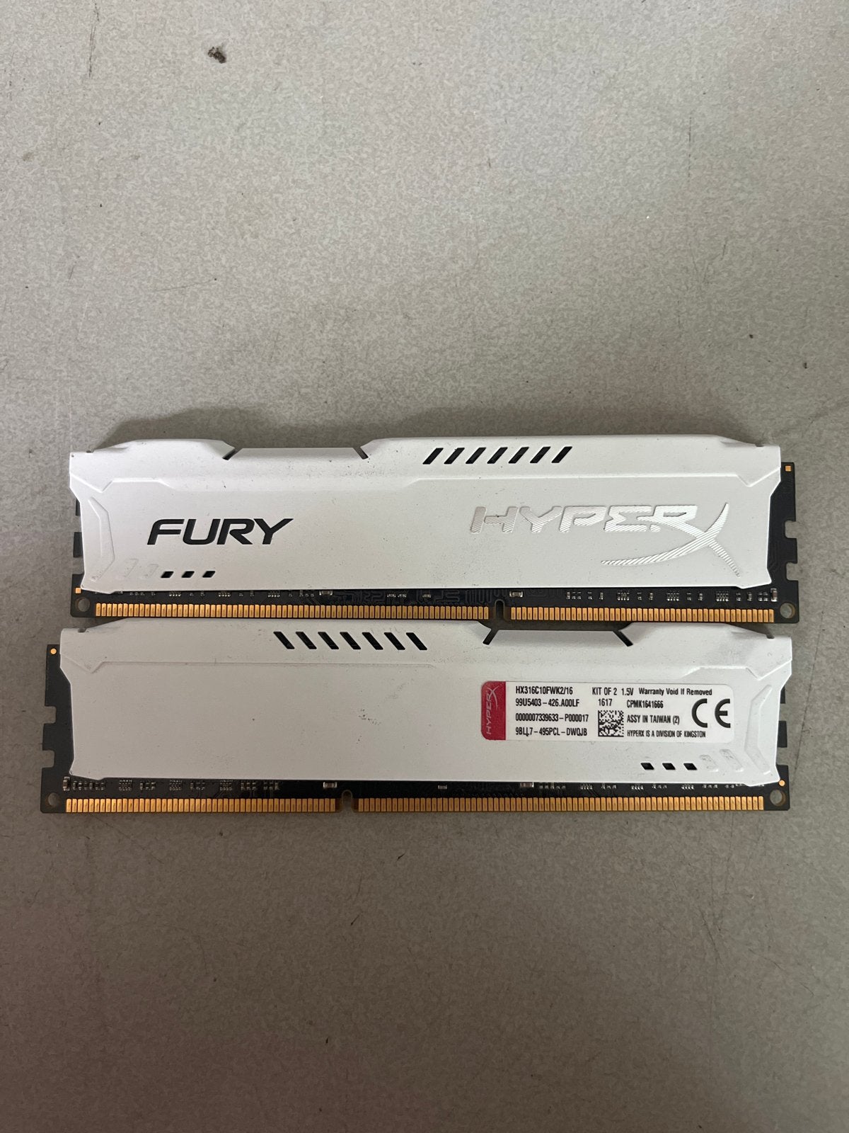 HyperX FURY DDR3 RAM Geheugen (2x8GB) 16GB Kit, Computers en Software, Ophalen, Gebruikt, Server, DDR3