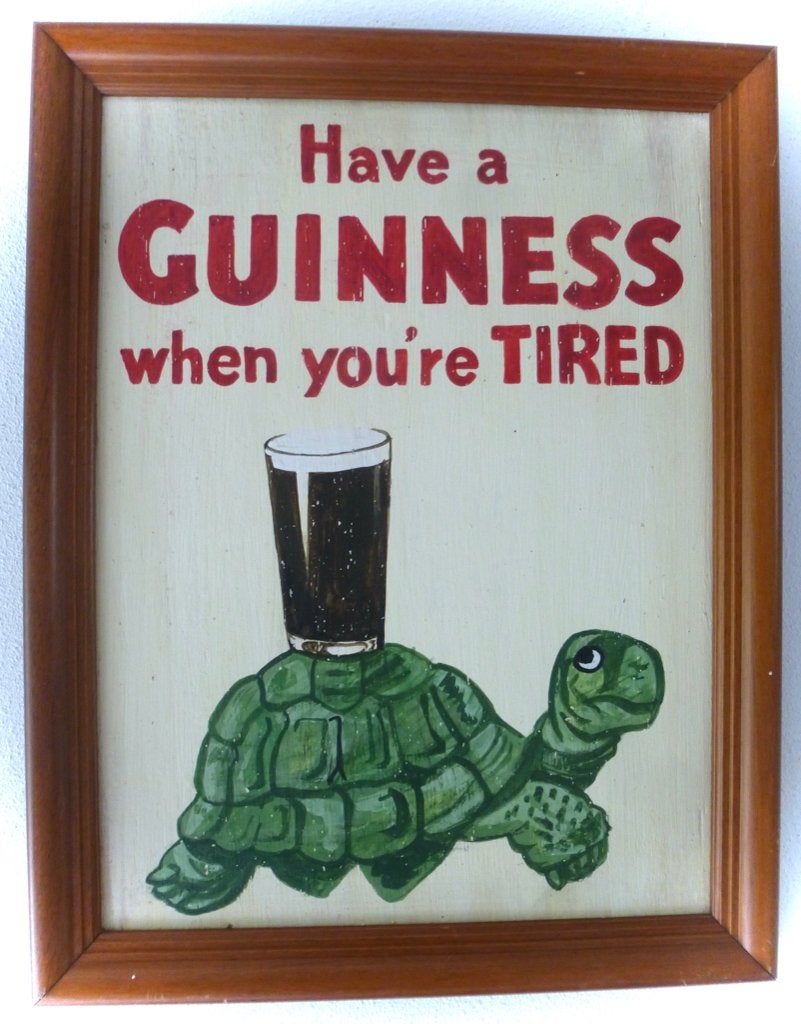 Handgeschilderd houten Irish pub bord / Guinness / Ireland, Reclamebord, Ophalen of Verzenden, Zo goed als nieuw, B6