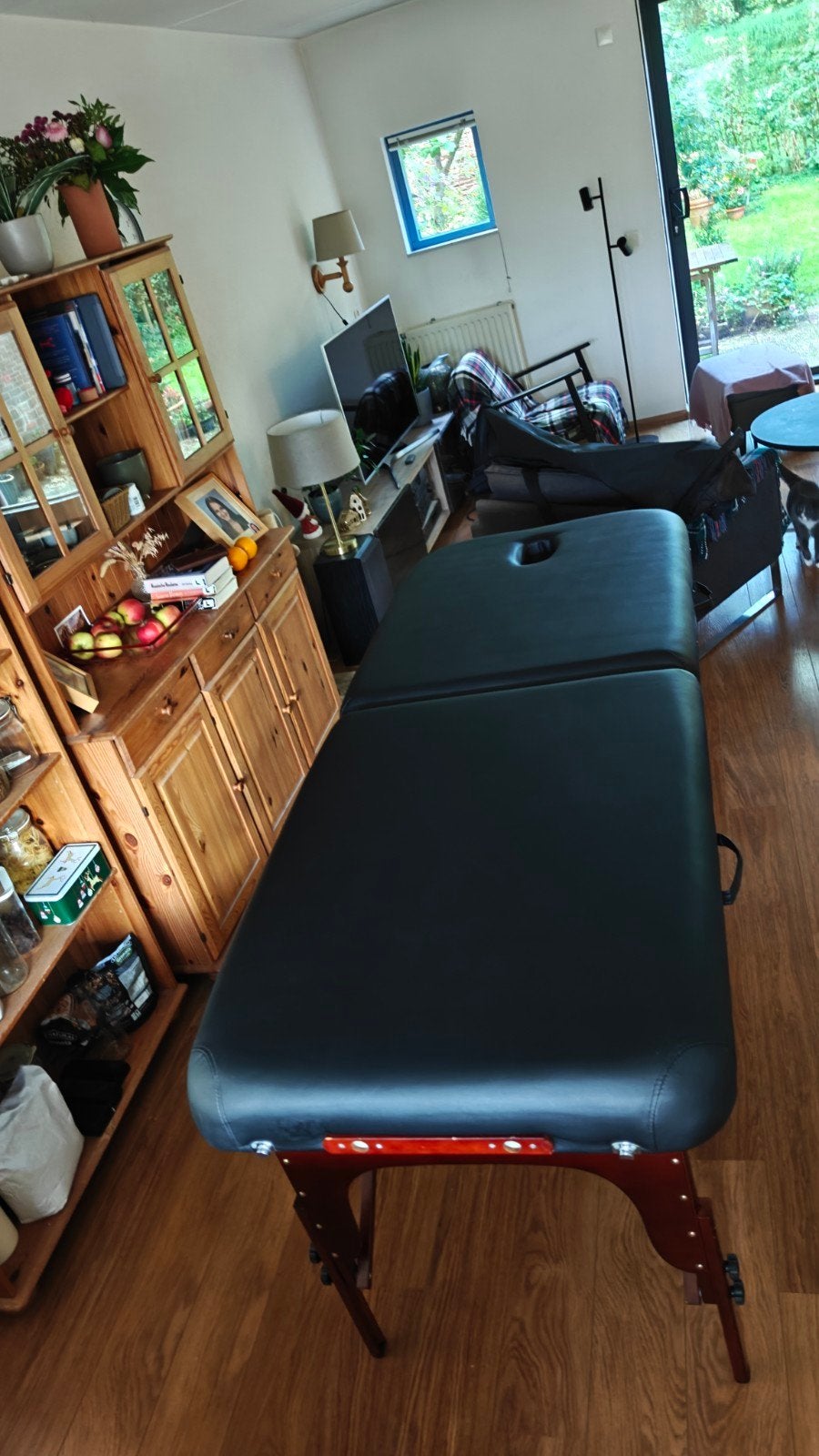 Zwarte Massagetafel Body Supreme Deluxe, Sport en Fitness, Ophalen, Zo goed als nieuw, Massagetafel