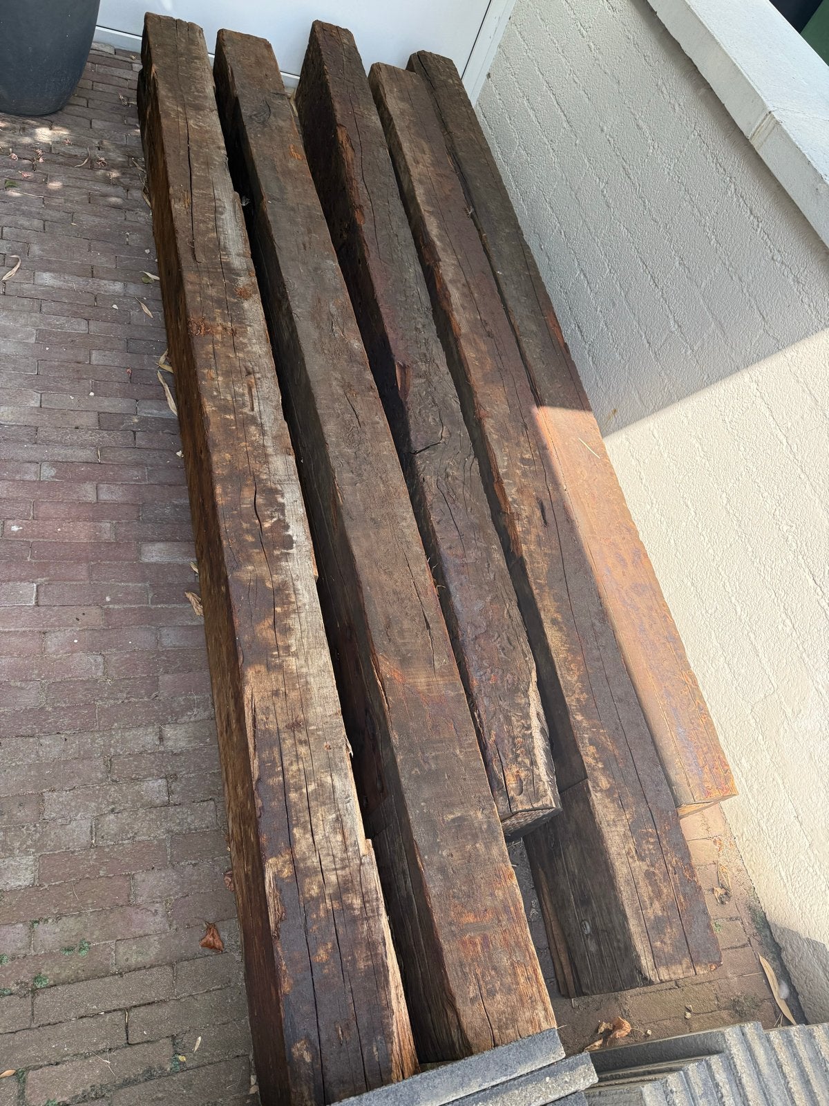 Eiken spoorbielzen spoorplanken bielzen 15x25x260cm, Tuin en Terras, Bielzen en Borders, Ophalen, 25 cm of meer, Biels, 200 cm of meer