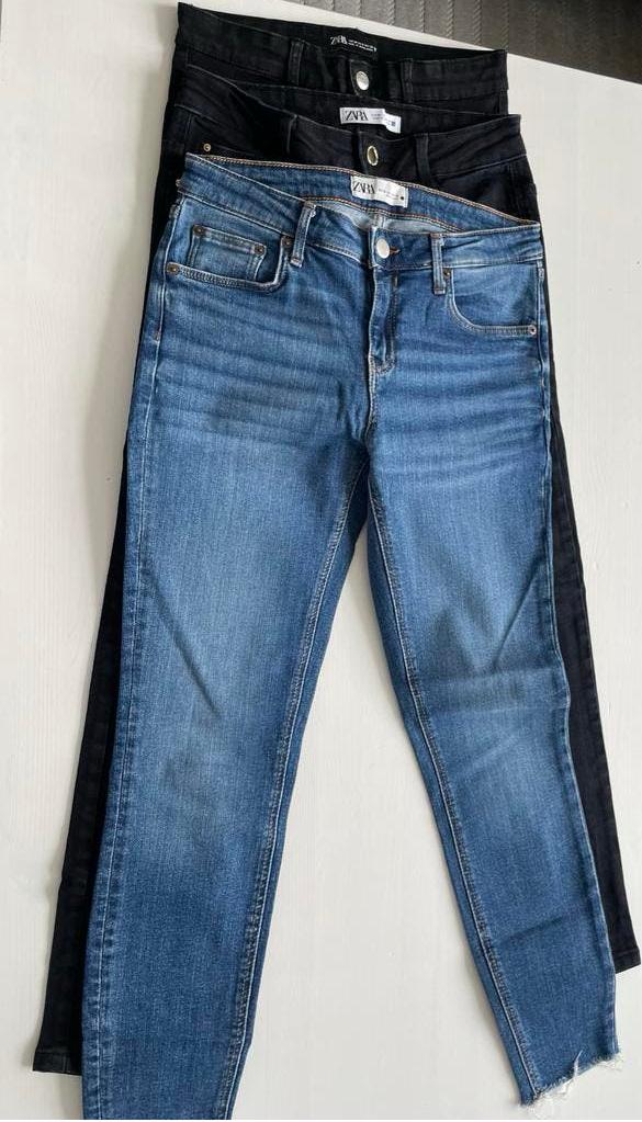 Zara Dames Jeans - Zwart & Blauw - Maat W28/W29 (3 stuks), Ophalen of Verzenden, Zo goed als nieuw, Zwart, W28 - W29 (confectie 36)