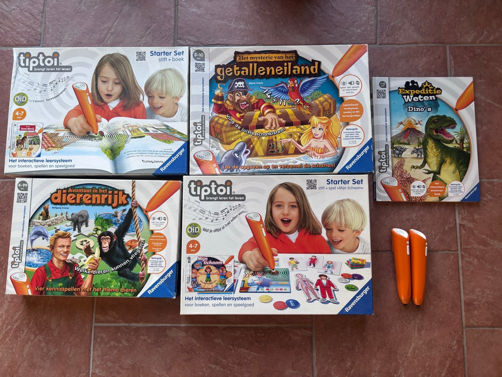 5 Tiptoi Sets + 2 Pennen, Ophalen of Verzenden, Gebruikt, Ontdekken, Met geluid