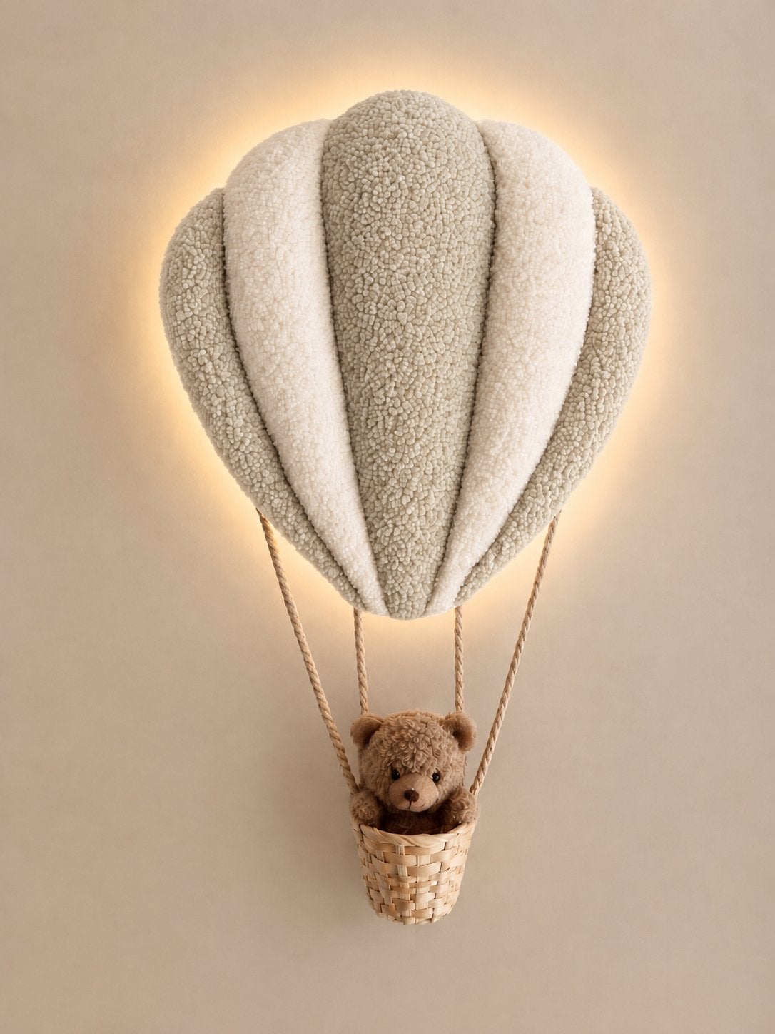 Dreamlight wandlamp luchtballon teddy baby beige babykamer, Beige, Draadloos, Nieuw, Ophalen of Verzenden