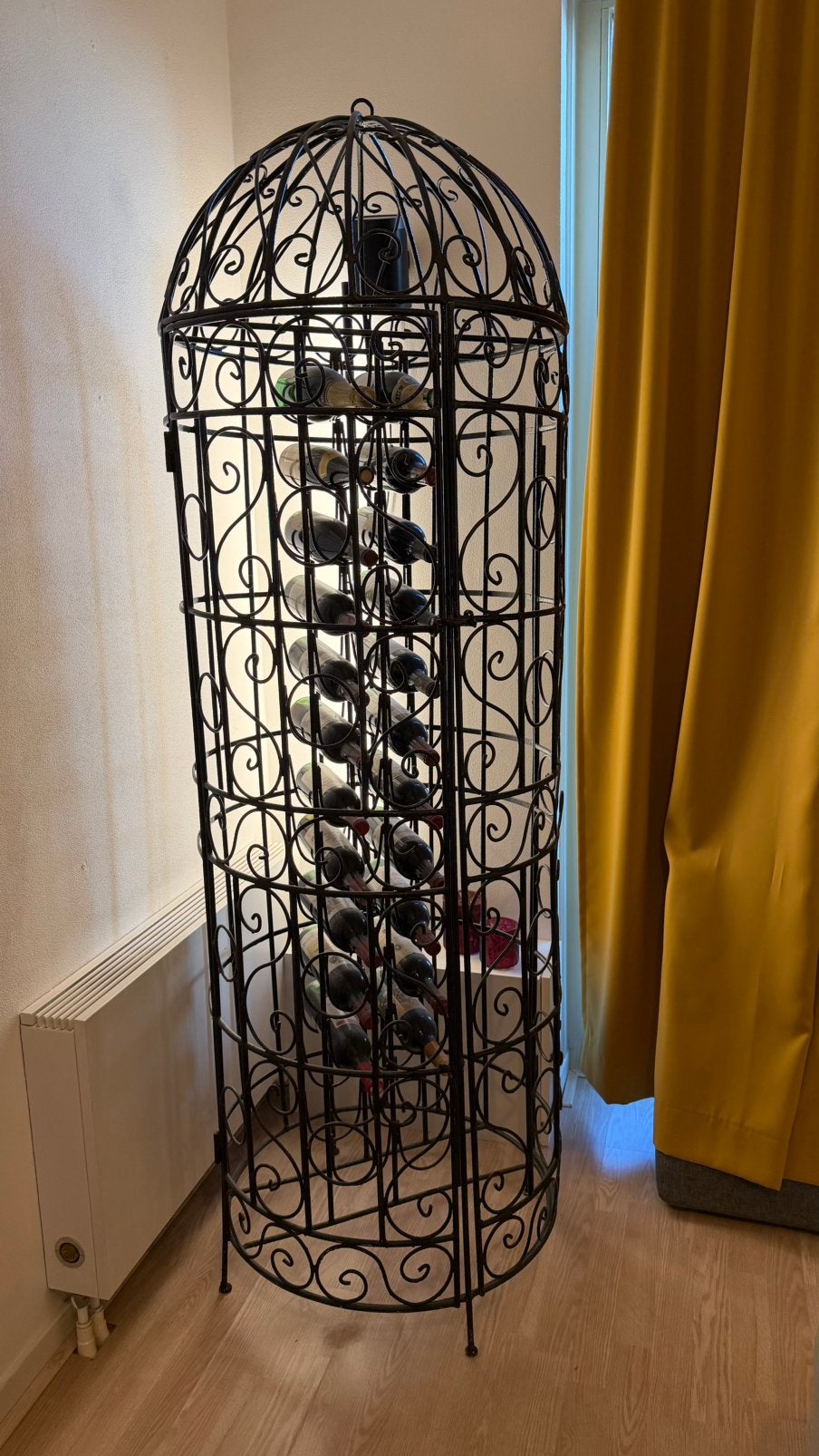 Gietijzeren wijnrek, Huis en Inrichting, Woonaccessoires | Wijnrekken, Ophalen, Gebruikt, Metaal, 25 flessen of meer