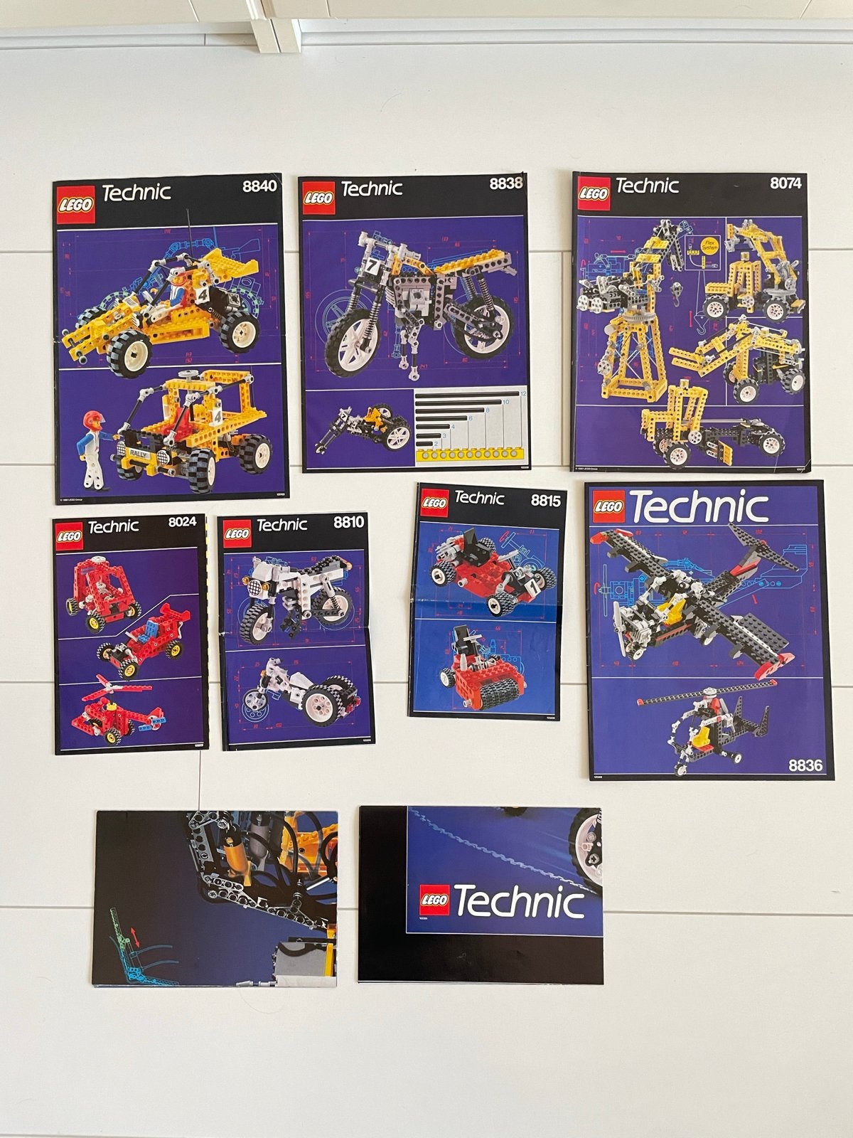 Partij vintage Lego Technic Instructieboekjes posters, Gebruikt, Lego, Accessoire, Ophalen of Verzenden