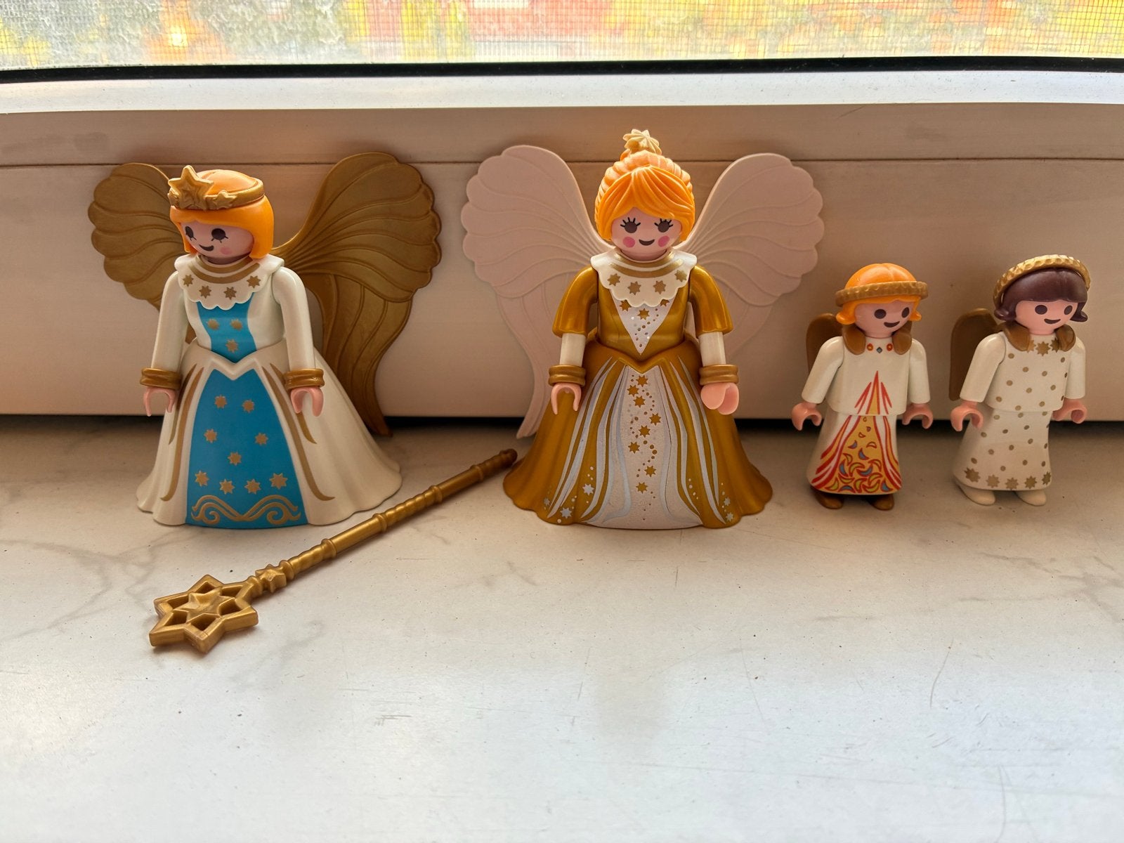 Playmobil Engelen - Set van 4 engeltjes 2 grote 2 kleine, Gebruikt, Complete set, Fantasy, Ophalen of Verzenden